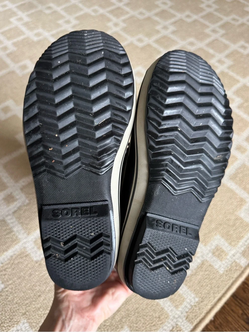 Sorel Yoot Pac Nylon Waterproof Snow Boots Black White Kids Size 3